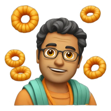 Jethalal with jalebi fafda sticker