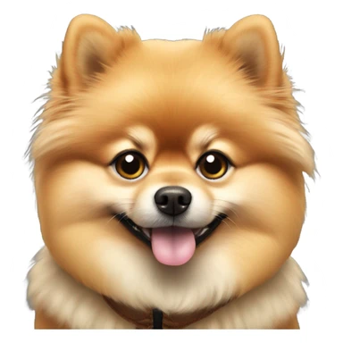 Pomeranian wearing vest sticker