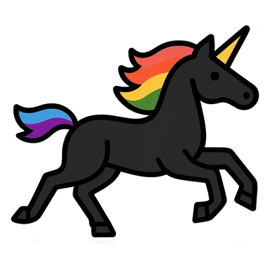 Add a pale lavender background behind the running unicorn icon, keeping the rest of the design unchanged, logo style. sticker