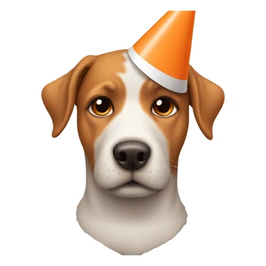 dog with cone around neck  sticker