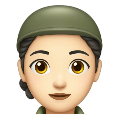Female Japanese Air Force ranked soldier  sticker