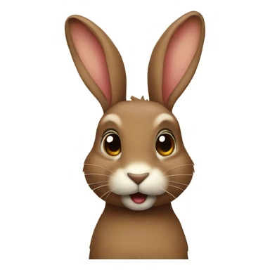 Brown rabbit w sticker
