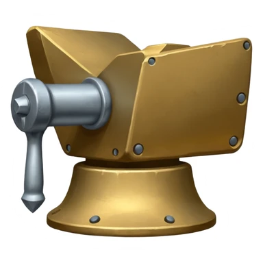 Anvil with a face sticker