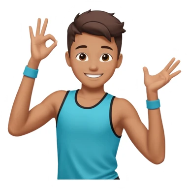 boy tiktok dance half body no tiktok logo sticker