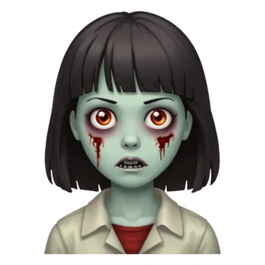 Zombie girl de franja  sticker