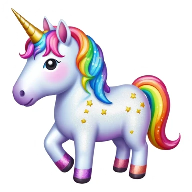 unicorn pooping sticker