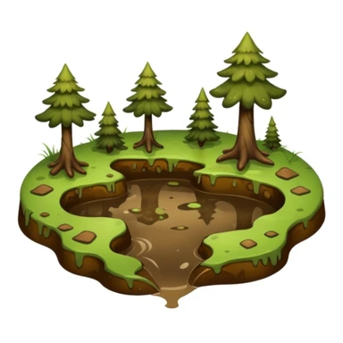 Emoji to be used on my dog’s Instagram highlight. It’s a highlight of my dogs adventures where they run through forests and splash through muds so an emoji of maybe a muddy puddle with forest or swampy elements sticker