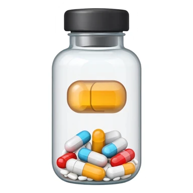 A bottle of pills  sticker