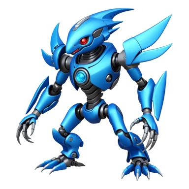 Modern Cyber Lombax-Fakémon-creature, full body sticker