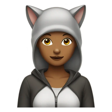 woman dressed as a cat sticker