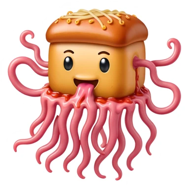  SPAM meat melted pink dripping sauce flying spaghetti monster sticker
