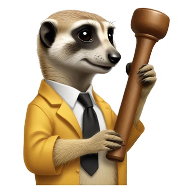 meerkat with a gavel sticker