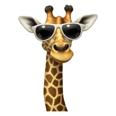 Giraffe with sunglasses sticker