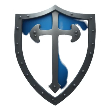 blue dark sheild sticker