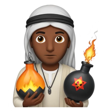 Arab man with bomb sticker