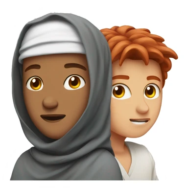 Arab vs redhair boy sticker