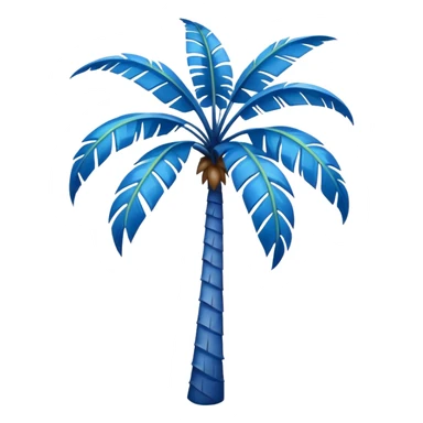 Blue palm tree sticker