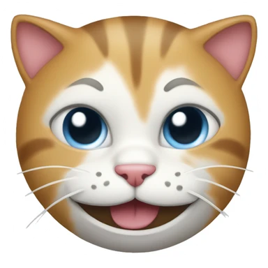 confuse but happy, cat face sticker