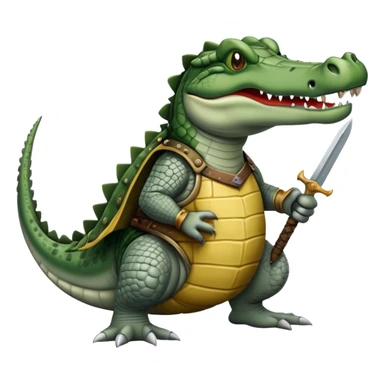 Medieval warrior crocodile mixed with mouse sticker