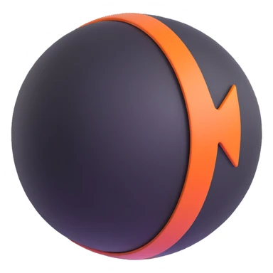 clean blue and white 3D spherical logo sticker