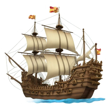 Spanish galleon on water sticker