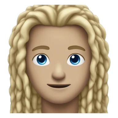 White man blonde dreadlocks blue eyes  sticker