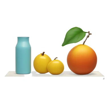 minimalist still life composition sticker