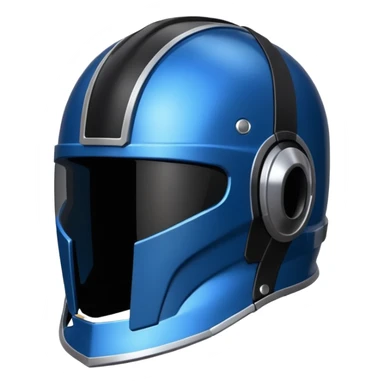 Blue and black titan helmet  sticker