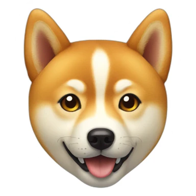 shiba inu face sticker