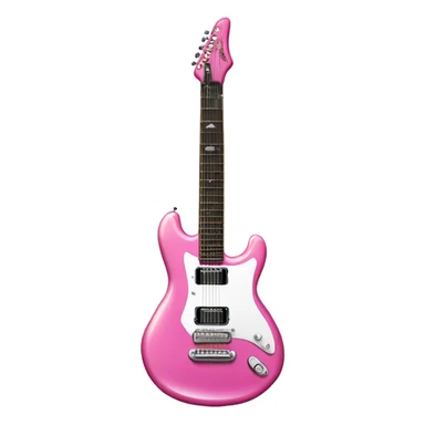 Pink electric guitar ￼ sticker