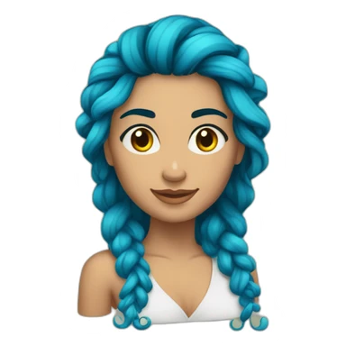 Sereia morena com cabelos longo  sticker