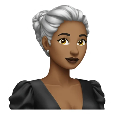 black silk bodycon gown sticker