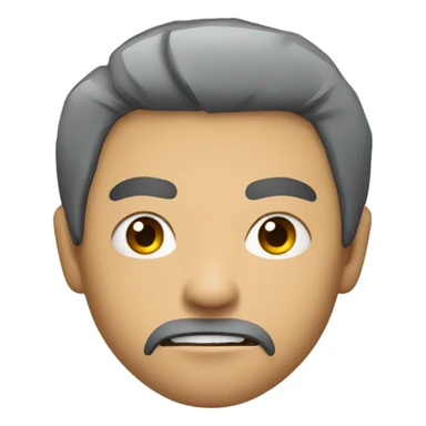 scary asian man  sticker