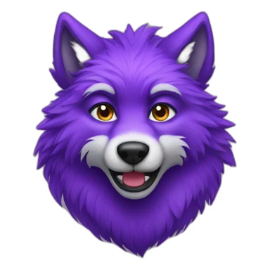 Purple furry wolf sticker