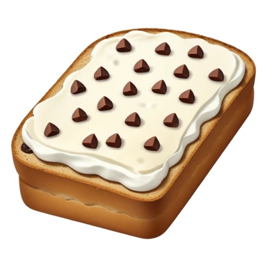 a toast with ricotta and chocolate chips (drops) on top sticker