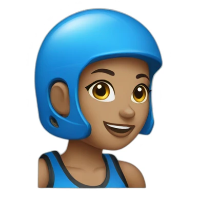 roller derby blue sticker