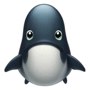 christmas black whale sticker