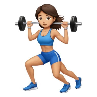 Working out brunette sticker