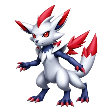 Cool Edgy Shiny Digimon-Weavile-Absol-Zangoose-hybrid full body sticker