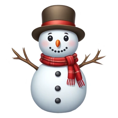 snowman, hat, scarf sticker