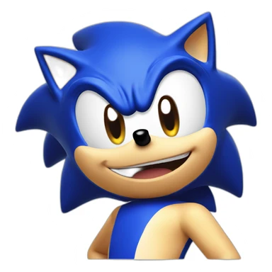 Sonic the hedgehog shcoked sticker