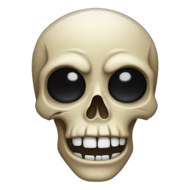 A skull crying sticker