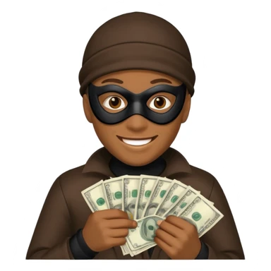 robber emoji with money sticker