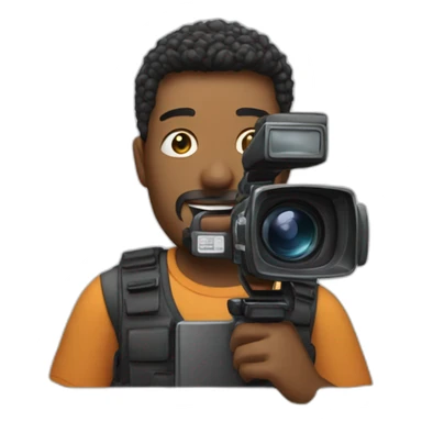 movie actor with the camera recording it sticker