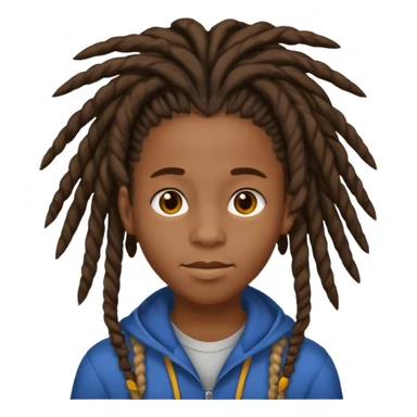an african teen with dreadblocks sticker