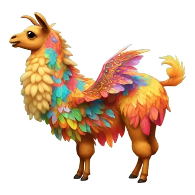 fire farting llama with wings tongue kissing a chameleon  sticker