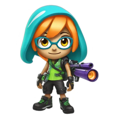 Inkling splatoon sticker
