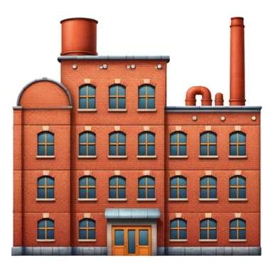 old factory made of bricks without pipes sticker