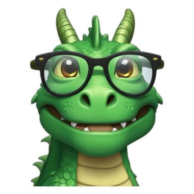 dragon-wearing-glasses sticker
