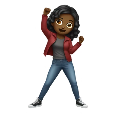 black girl dab sticker